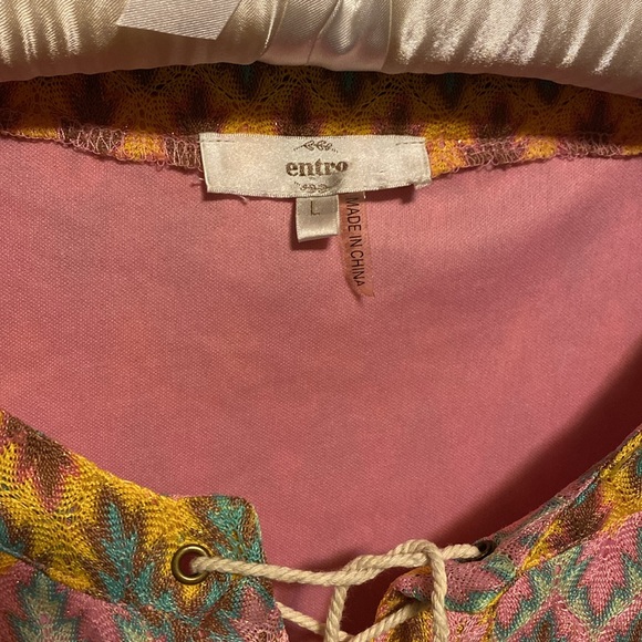 Geometric Bell Dress with Front Lace-Up Detail - Picture 3 of 7